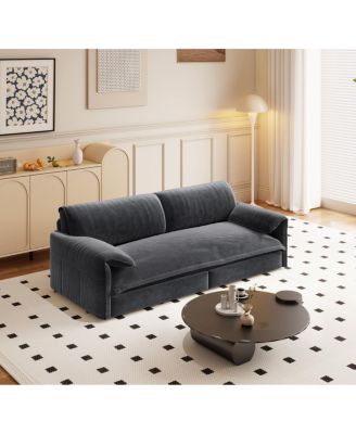 66" Queen Pull Out Sofa Bed with Storage, 3-in-1 Convertible Velvet Loveseat