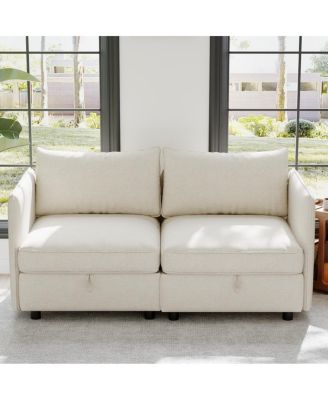 Love Seat Couches, 2 Seater Loveseat Mid Century Modern Sofa Couch With Storage