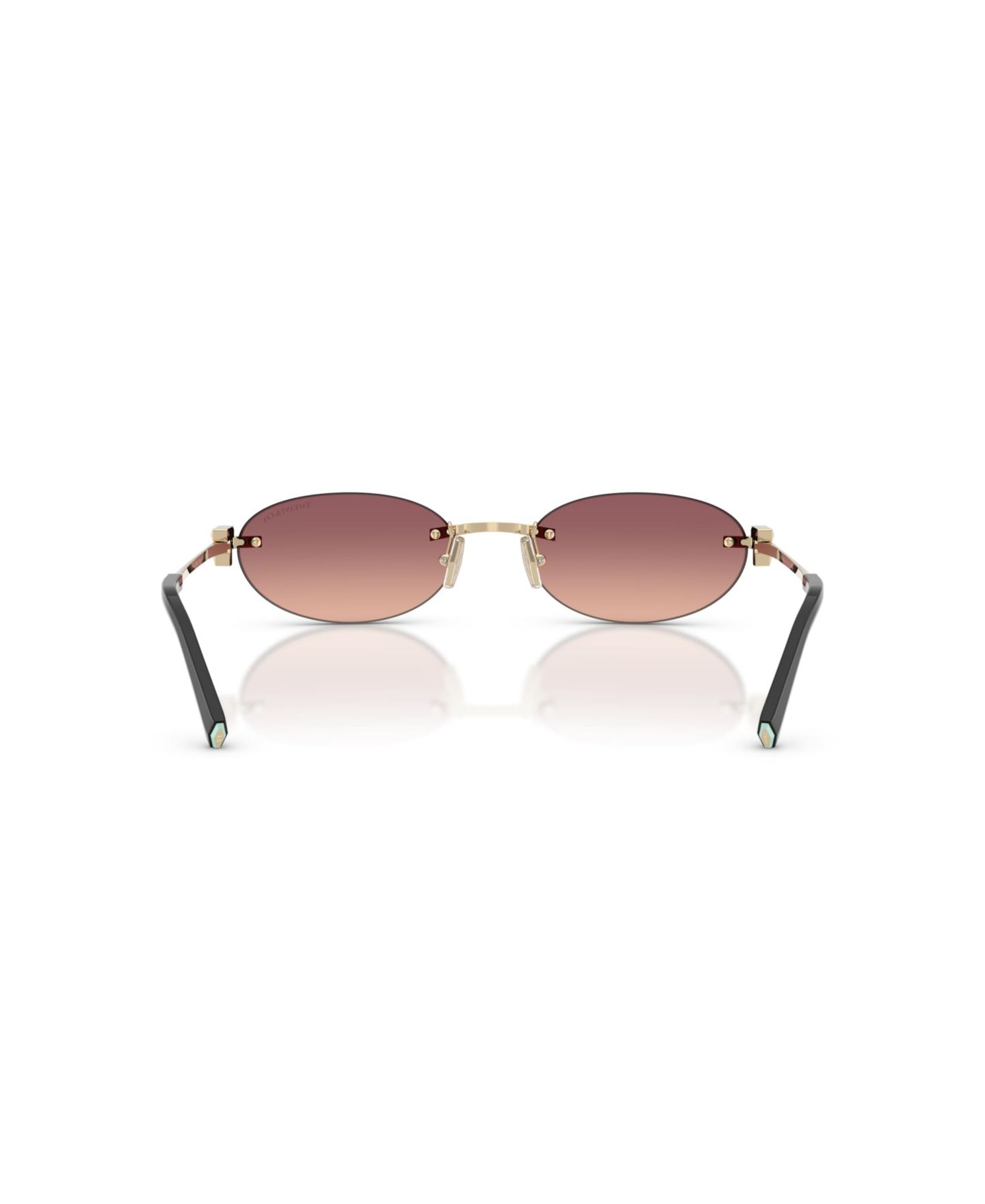 Солнцезащитные очки Tiffany & Co. Unisex Oval Sunglasses, TF3119D, цвет: Бледный золотой — фото 4