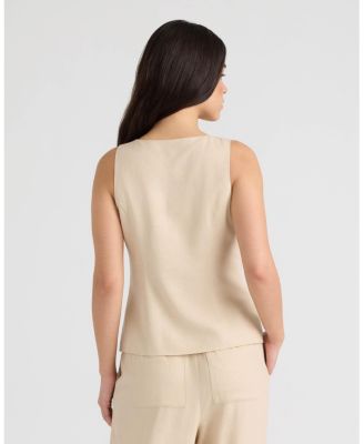 Women's Button Front Embroidered Vest