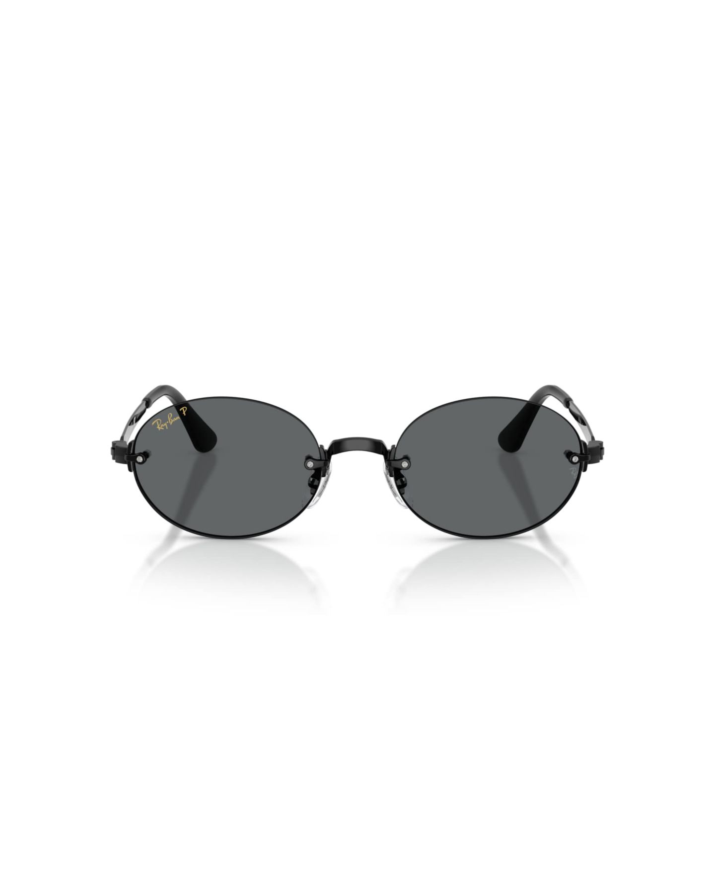 Солнцезащитные очки Ray-Ban Unisex Oval Polarized Sunglasses, RB3929, цвет: Чёрный — фото 2