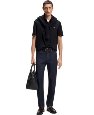 Men's Double B Monogram Mercerized-Cotton Polo Shirt