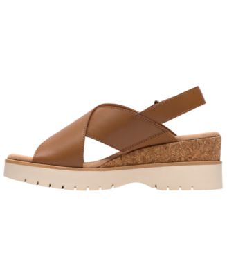 Women's Diaz Cross Round Toe Wedge Sandals