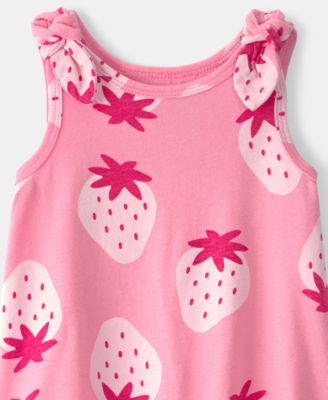 Baby Girls' Strawberry Sleeveless Romper