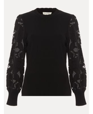 Women's Harriet Lace Sleeve Round Neck Jumper