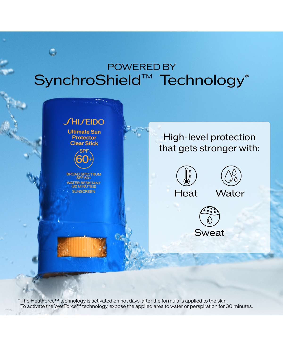 Shiseido Ultimate Sun Protector Clear Stick Spf 60+, 2.1 oz.