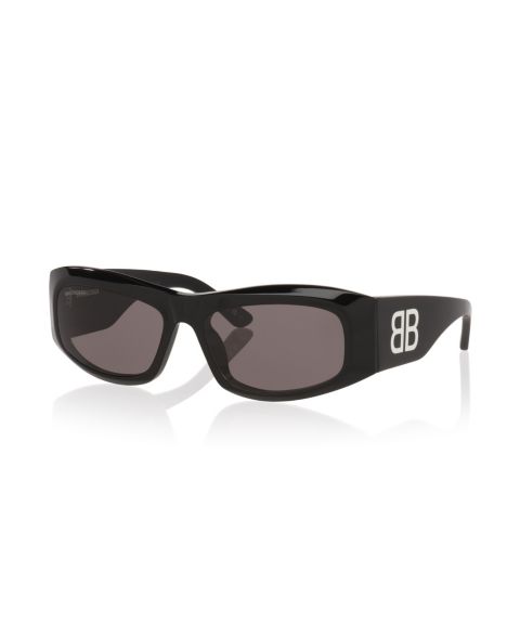 Женские солнцезащитные очки Balenciaga Rectangle Sunglasses, BB0395S 6E000382, цвет: Чёрный