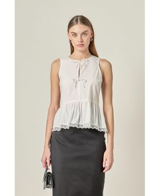 Women's Pearl Scallop Round New Top