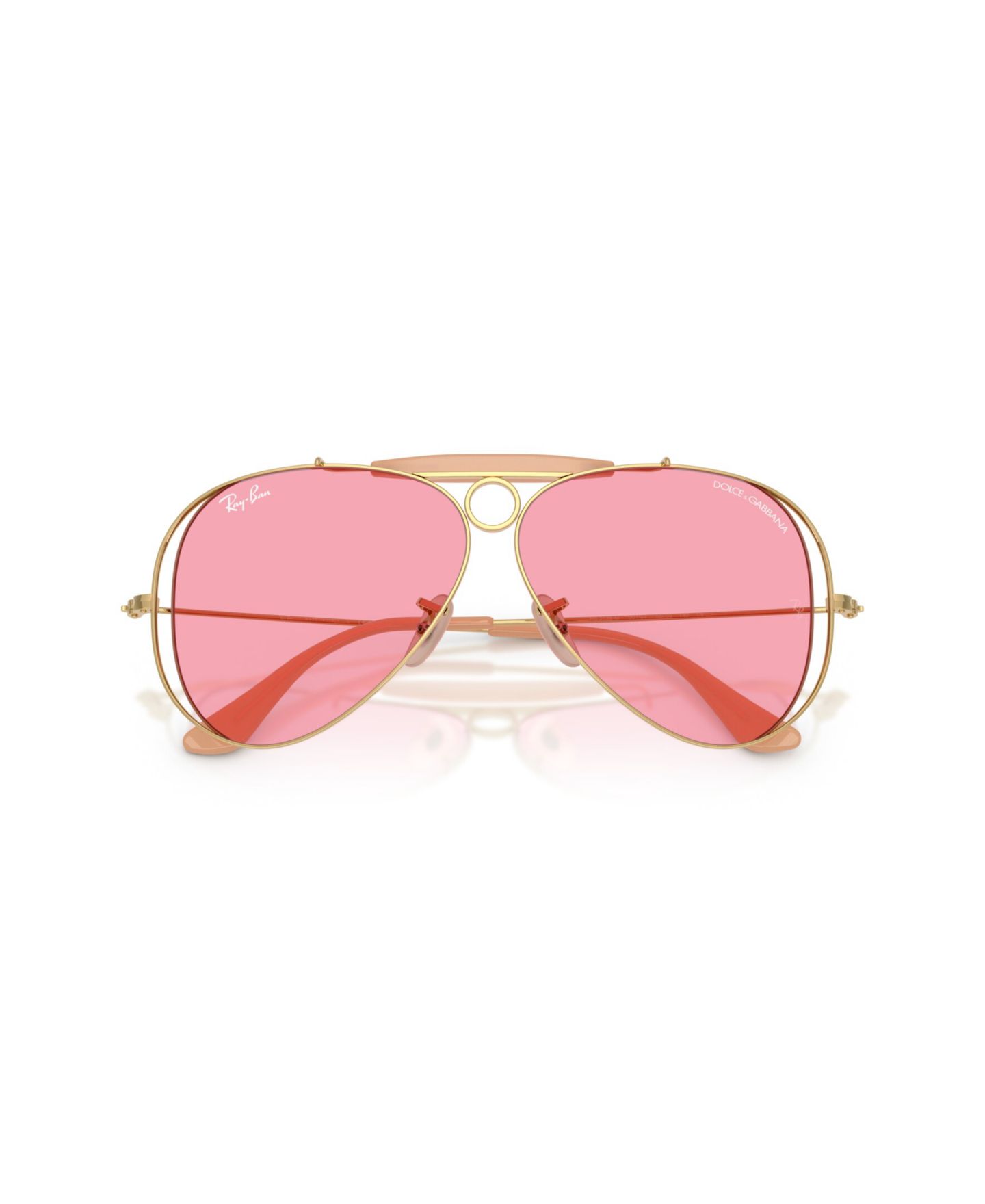 Солнцезащитные очки Ray-Ban Unisex Pilot Sunglasses, RB3138M, цвет: Золотой — фото 5