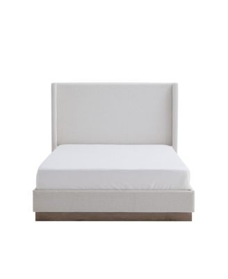 Boucle California King Wingback Platform Bed
