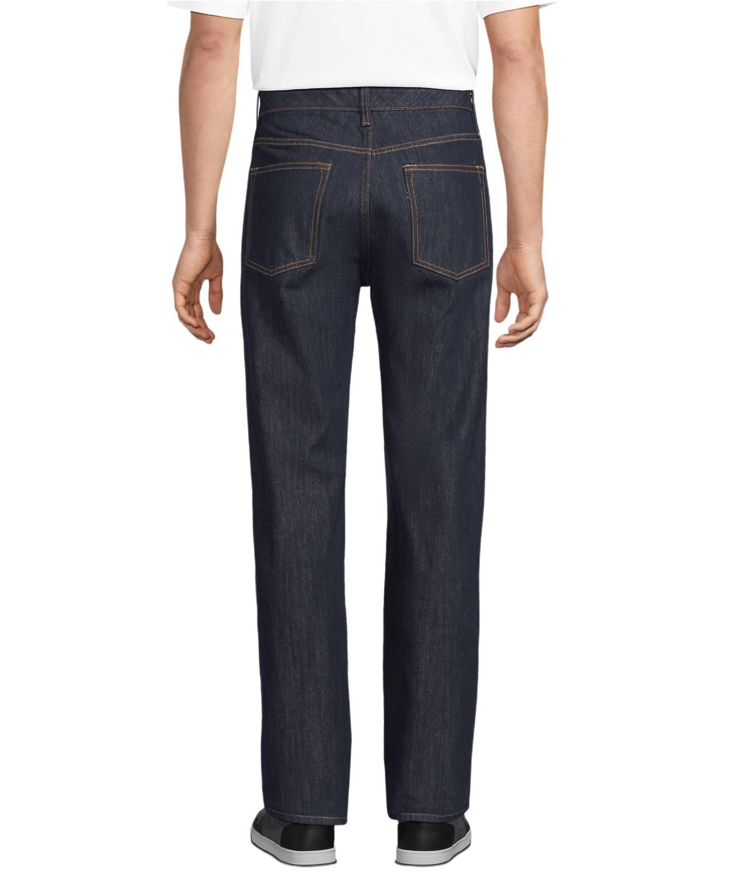 Мужские джинсы Lands' End Rigid Comfort Waist Classic Fit Jean, цвет: Индиго — фото 3