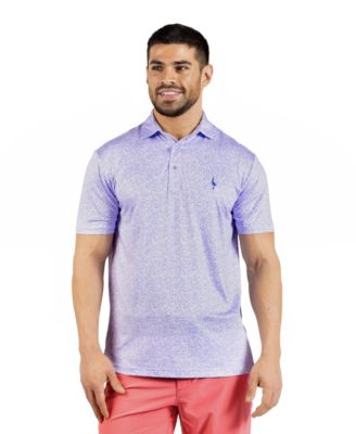 Men's Abstract Maze Printed Performance Polo