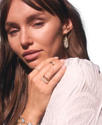 Imitation Pearl and 14k Gold Over Brass Adriana Scallop Frame Chain Bracelet