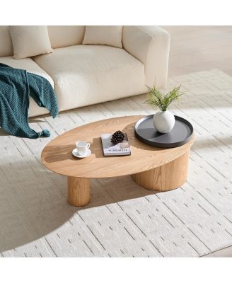 Modern Oval Luxury Coffee Table, Sophisticated Living Room Center Table