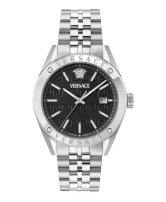 Men's Athletic Silver Stainless Steel Bracelet Watch, 41mm