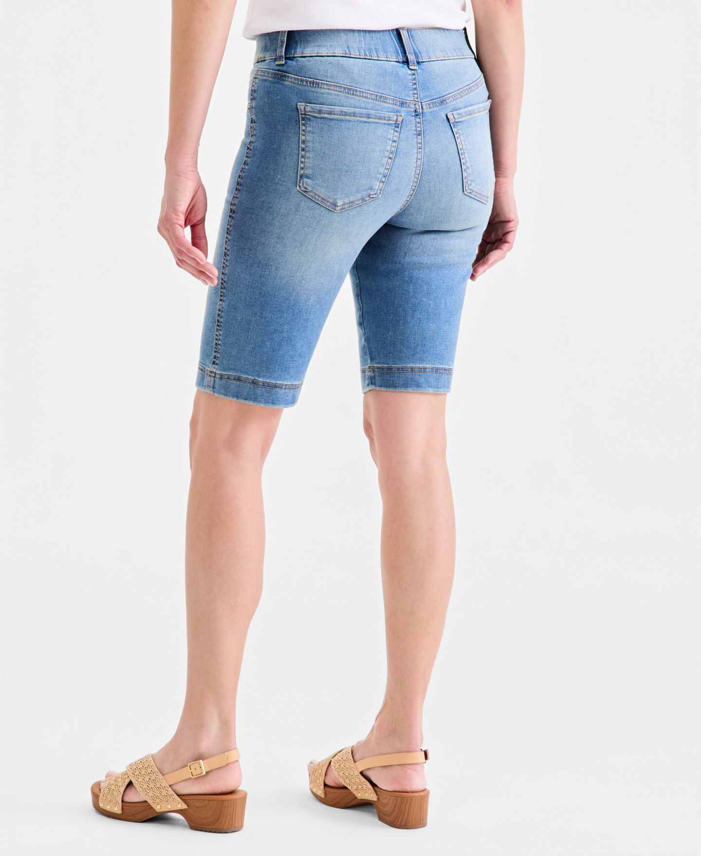 Женские шорты Style & Co Petite High-Rise Shaping Bermuda, цвет: Варёный — фото 4