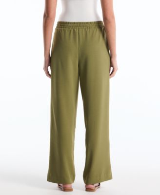 Petite Drawstring Wide-Leg Pants