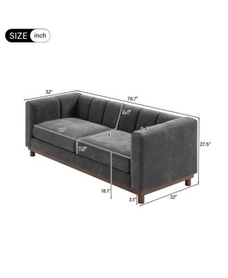 Modern Sofa Couch 78.7" Loveseat for Living Room, Apartment, Small Space