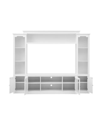 Streamdale  Furniture Modern TV Stand with Bookcase for TVs up to 65-inch