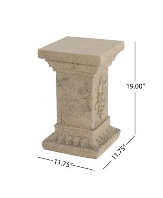 Pedestal Column Plant Stand, 19 Inch, Indoor and Outdoor