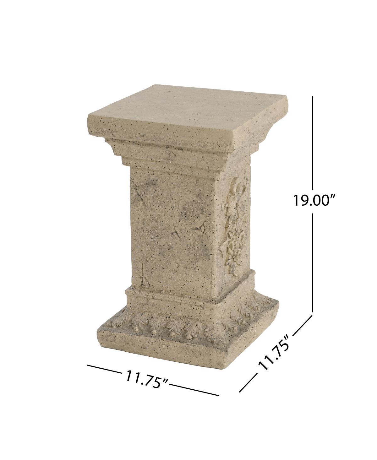 Streamdale Furniture Pedestal Column Plant Stand, 19 Inch, Indoor and Outdoor