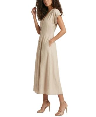 Women's Button-Front A-Line Dress