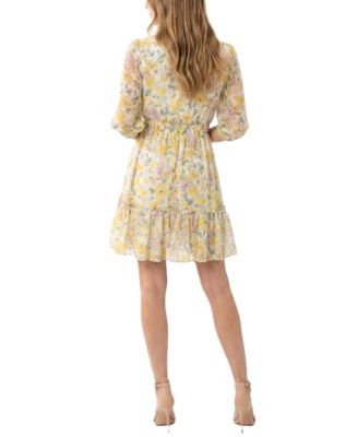 Women's Floral V-Neck A-Line Dress