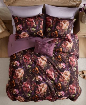Seraphina Velvet Floral Print 4-Pc. Comforter Set, King