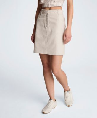Women's Fly Front Mini Skirt
