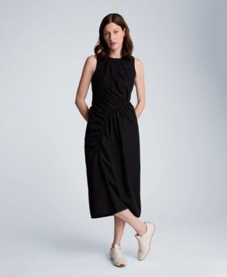 Women's A-Line Ruched Midi Dress