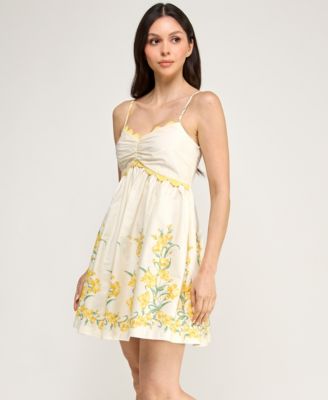 Juniors' Sleeveless Fit and Flare Dress