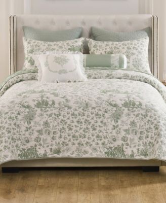 Toile Patch Reversible 3-Piece Coverlet Set, King/California King