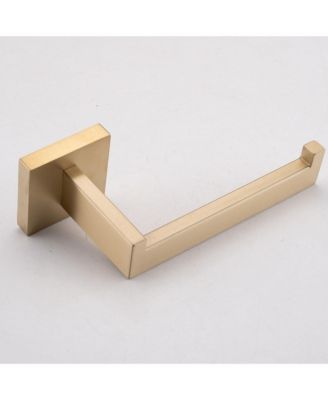 8 - Piece Bathroom Hardware Set, Stainless Steel Bath Towel Holder, Square Wall Mounted Towel Rack, Brushed Gold Towel Bar for Bathroom