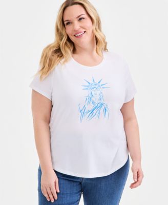 Women's Americana Graphic Short-Sleeve Crewneck T-Shirt