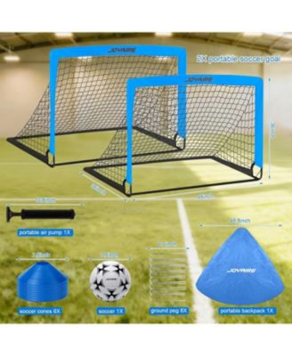 Pro-Grade 4x3ft Pop-Up Soccer Goal for Kids – Durable 5-Layer Tear-Resistant Net & 10mm Poles, Portable Training Set with Size 4 Ball