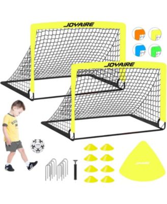 Pro-Grade 4x3ft Pop-Up Soccer Goal for Kids – Durable 5-Layer Tear-Resistant Net & 10mm Poles, Portable Training Set with Size 4 Ball