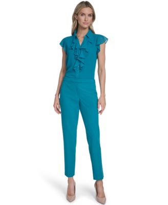 Petite Short-Sleeve Ruffle Top