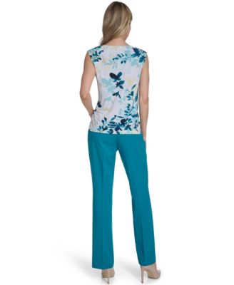 Petite Cowl Neck Sleeveless Top