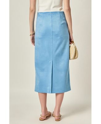Women's Suede Midi Skirt