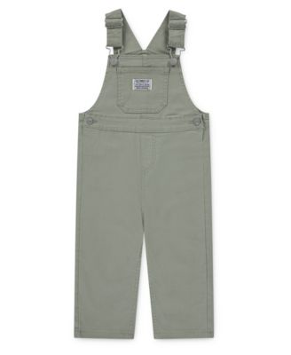 Baby Girls' and Boys' Sleeveless Twill Overalls