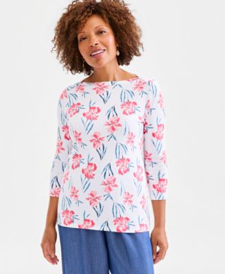 Petite Boat Neck Pull-On Top
