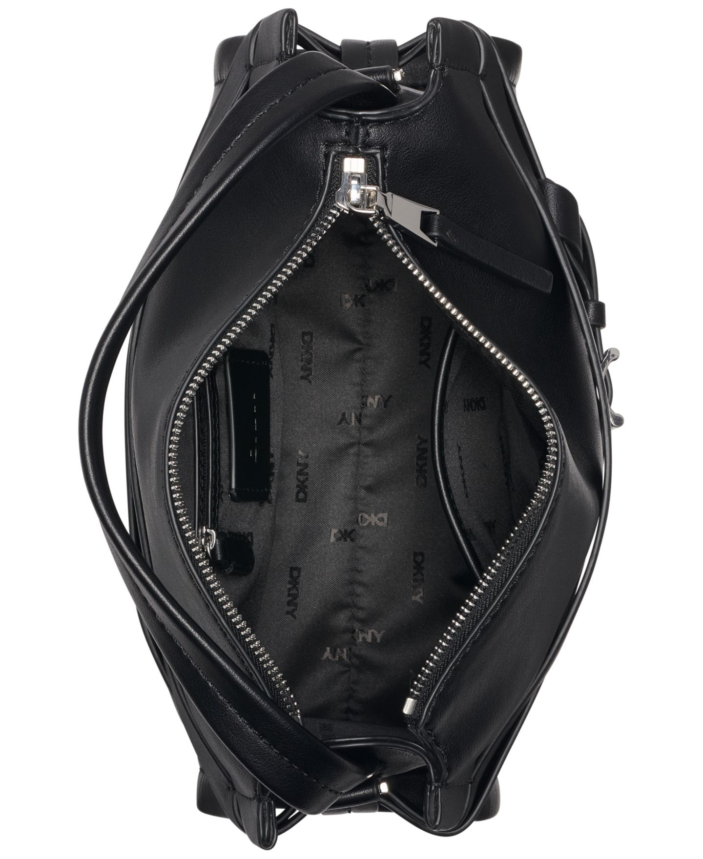 Женская сумка DKNY Bridie Small Crossbody, цвет: Чёрный / Серебряный — фото 4
