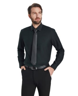 Men's Herringbone Long-Sleeve Dress Shirt