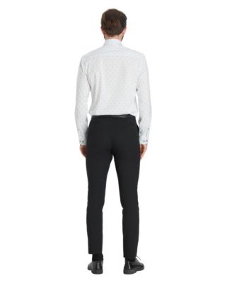 Men's Slim-Fit Geometric Pattern Dress Shirt