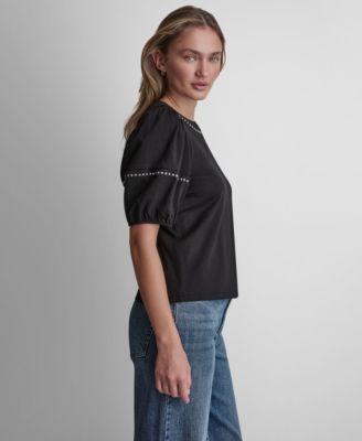 Women's Dome Studs Mini Sleeve T-Shirt