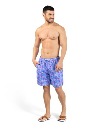 Men's Brushstroke Printed Swim Shorts