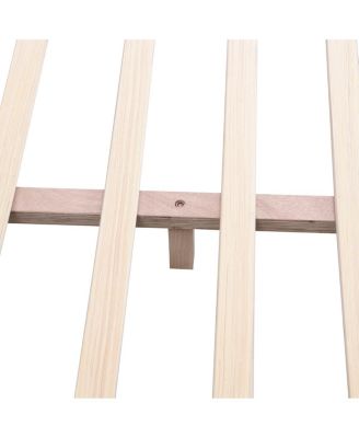 King Size Boucle Platform Bed with Thick Headboard and Footboard