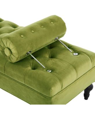  Elegant Tufted Bench with Two Pillows