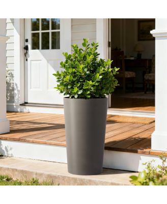  2 Pack 21.7" Tall Square Planters for Indoor/Outdoor Plants