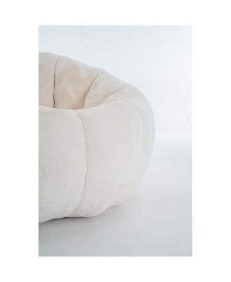 Adult Floral Bean Bag Chair, Ultra-Soft Faux Fur, Large Single-Seater.